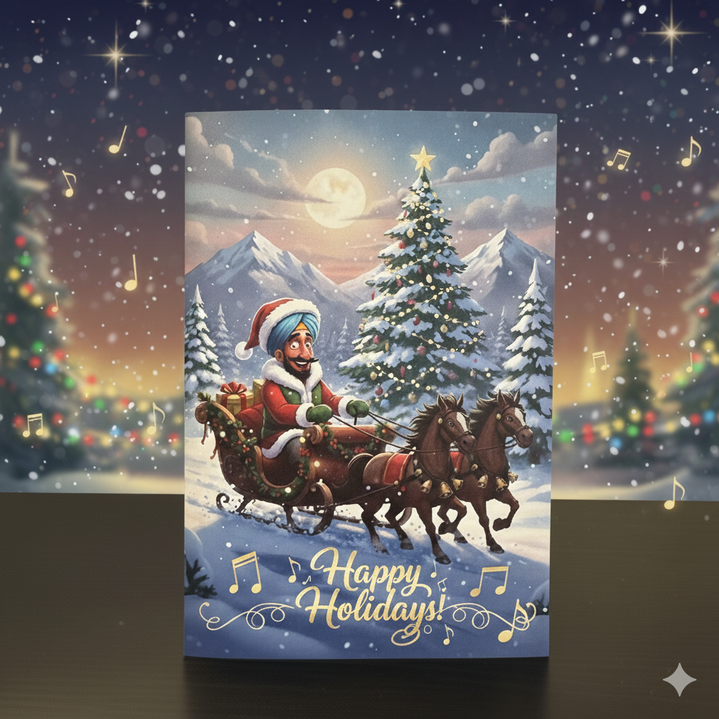 Holiday Musical Greeting Card - Sleigh Ride