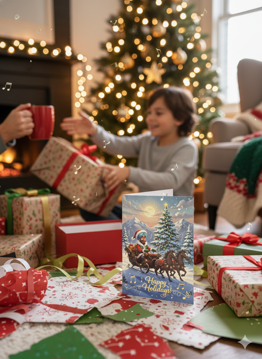 Holiday Musical Greeting Card - Sleigh Ride