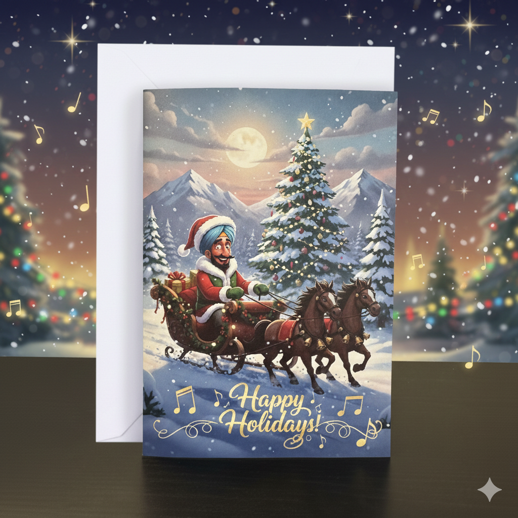 Holiday Musical Greeting Card - Sleigh Ride