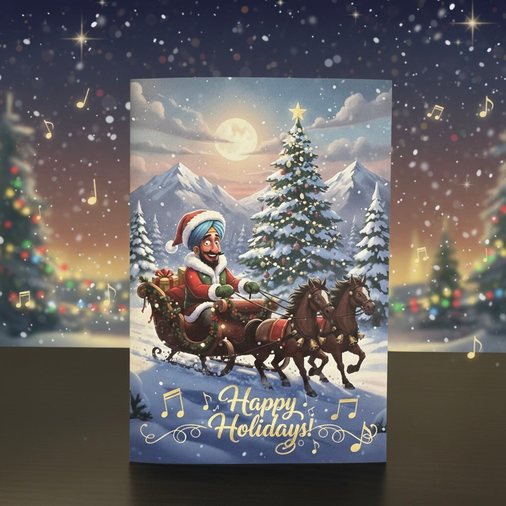 Holiday Musical Greeting Card - Sleigh Ride
