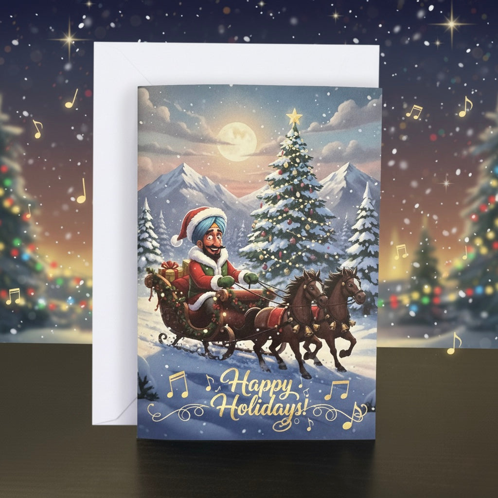 Holiday Musical Greeting Card - Sleigh Ride